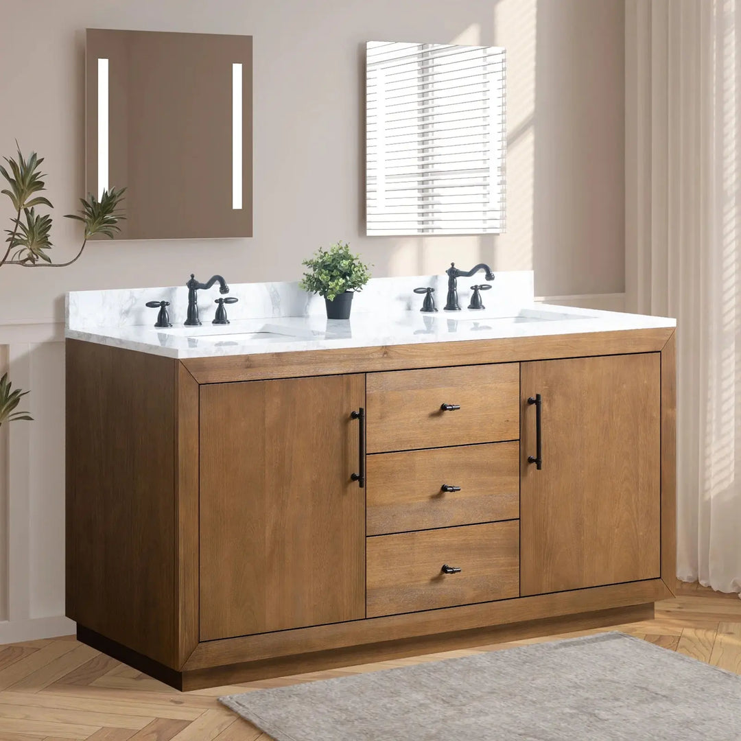 Elliott 72" free standing double sink bathroom vanity. Secret Bath