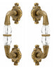 Empire Door handles set with Swarovski crystals. Shower door handle