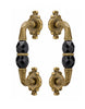 Empire Door handles set with Black Swarovski crystals.