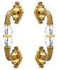 Empire Door handles set with Swarovski crystals. Shower door handle