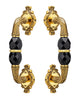Empire Door handles set with Black Swarovski crystals.