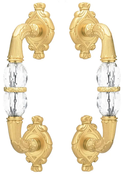 Empire Door handles set with Swarovski crystals. Shower door handle