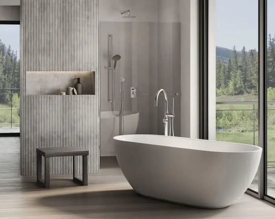 Noe Bathtub, Luxury bathtub , Solid Surface bathtub ,Matte white bathtub ,Large bathtub, free standing bathtub