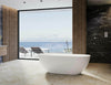 Noe Bathtub, Luxury bathtub , Solid Surface bathtub ,Matte white bathtub ,Large bathtub, free standing bathtub