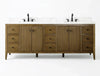 Gale Solid Wood Bathroom Vanity 84 Inch Double Sink