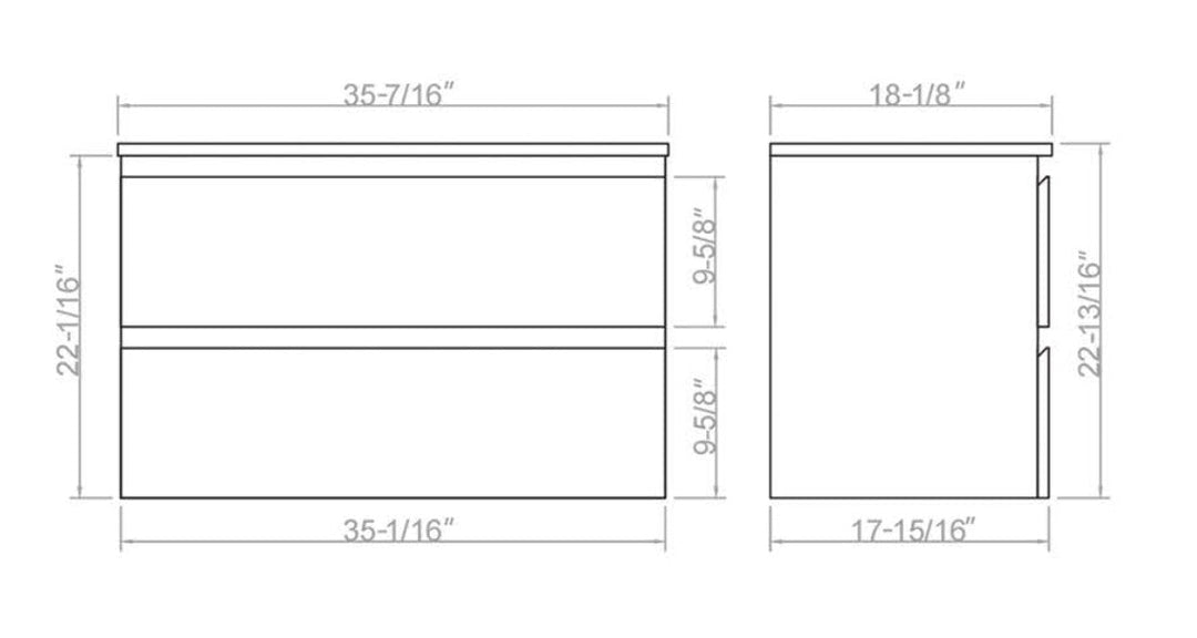 Gables bathroom vanity. Waterproof modern bathroom cabinet. Secret Bath