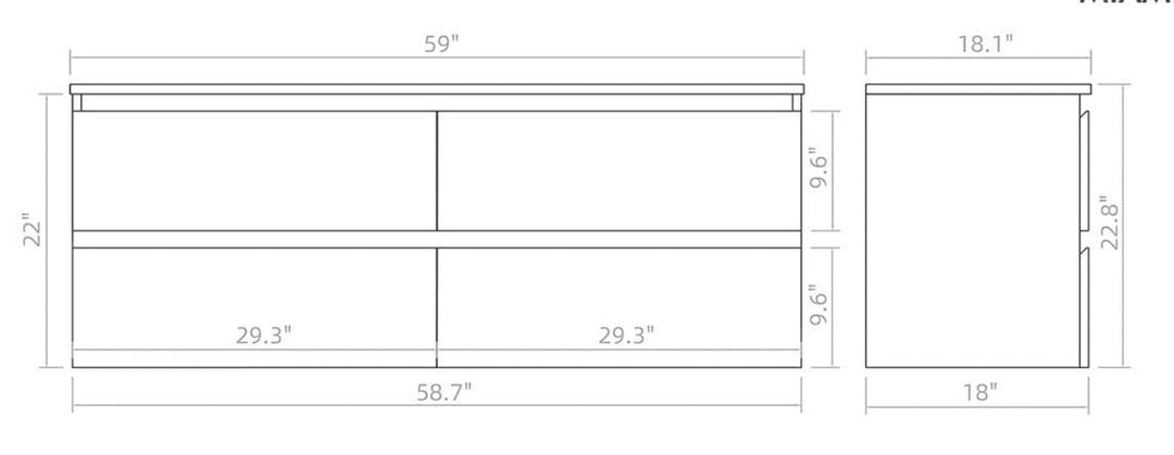 Gables bathroom vanity. Waterproof modern bathroom cabinet. Secret Bath