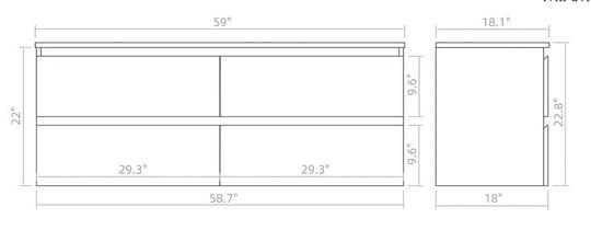Gables bathroom vanity. Waterproof modern bathroom cabinet. Secret Bath