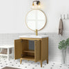 Gale free standing 30" bathroom vanity. Fluted cabinet door. Secret Bath