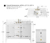 Gale free standing 48" bathroom vanity. Fluted cabinet door. Secret Bath
