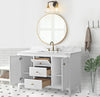 Gale free standing 48" bathroom vanity. Fluted cabinet door. Secret Bath