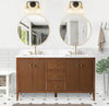 Gale free standing 60" double bathroom vanity. Fluted cabinet door. Secret Bath