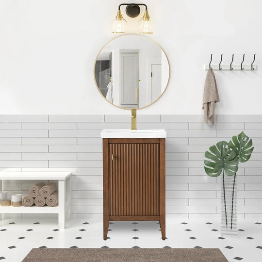Gale free standing small bathroom vanity. Small bathroom cabinet. Secret Bath