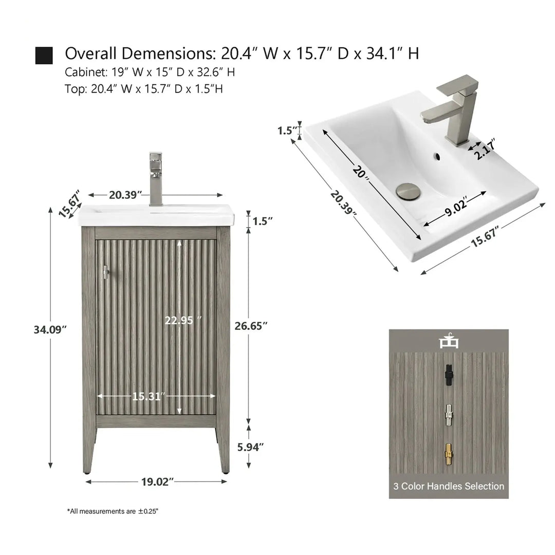 Gale free standing small bathroom vanity. Small bathroom cabinet. Secret Bath