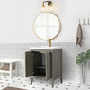 Gale free standing 24" small bathroom vanity. Fluted cabinet door Secret Bath