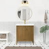 Gale free standing 30" bathroom vanity. Fluted cabinet door.