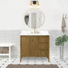 Gale 36 Inch Bathroom Vanity with Sink, Fluted Door Cabinet