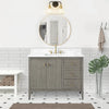 Gale free standing 42" bathroom vanity. Fluted cabinet door. Secret Bath