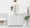Gale free standing 42" bathroom vanity. Fluted cabinet door. Secret Bath