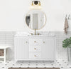Gale free standing 48" bathroom vanity. Fluted cabinet door. Secret Bath