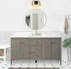 Gale free standing 60" single bathroom vanity. Fluted cabinet door. Secret Bath