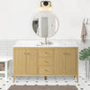 Gale free standing 60" single bathroom vanity. Fluted cabinet door. Secret Bath