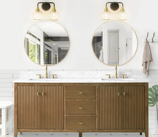 Gale 72 Inch Bathroom Vanity with Fluted Cabinet Doors