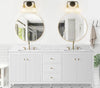 Gale free standing 72" double bathroom vanity. Fluted cabinet door. Secret Bath