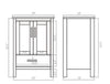 Grove free standing bathroom vanity. Waterproof bathroom cabinet. Secret Bath