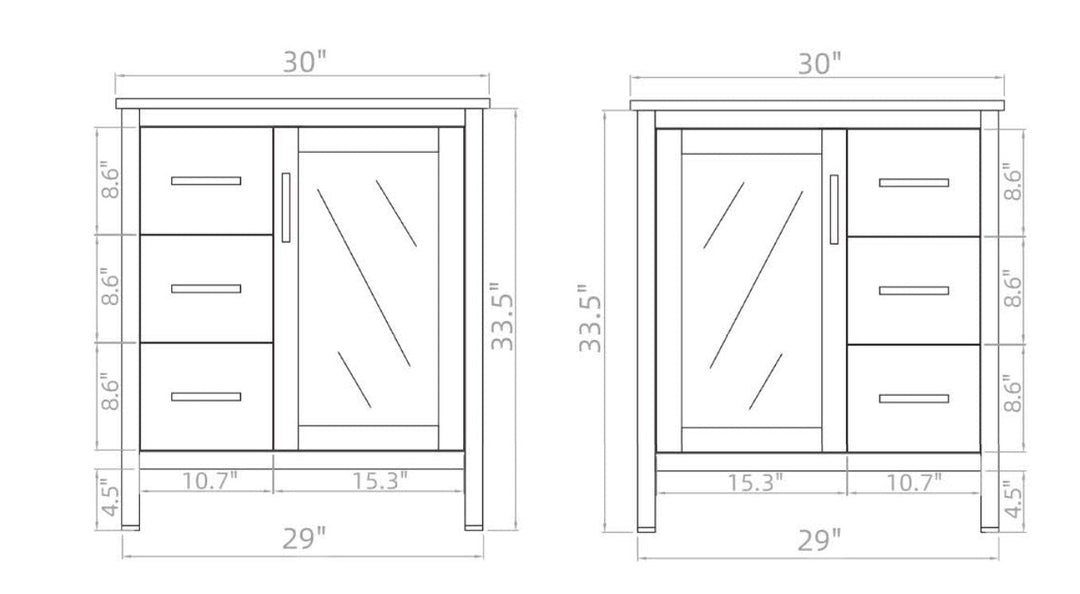 Grove free standing bathroom vanity. Waterproof bathroom cabinet. Secret Bath