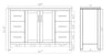 Grove free standing bathroom vanity. Waterproof bathroom cabinet. Secret Bath