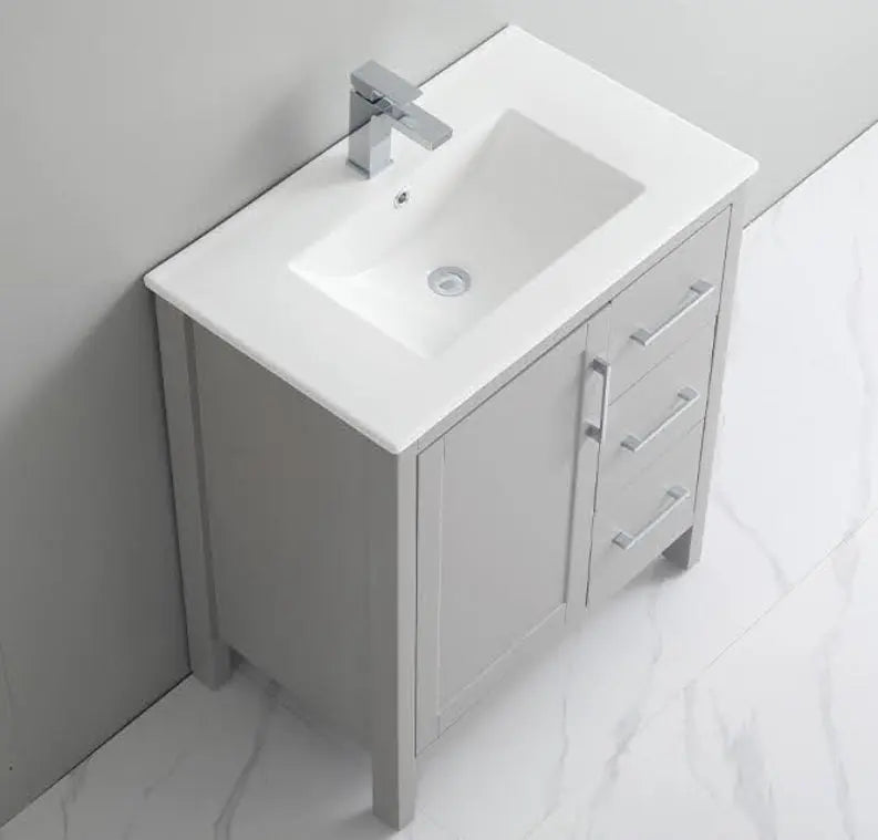 Grove free standing bathroom vanity. Waterproof bathroom cabinet. Secret Bath