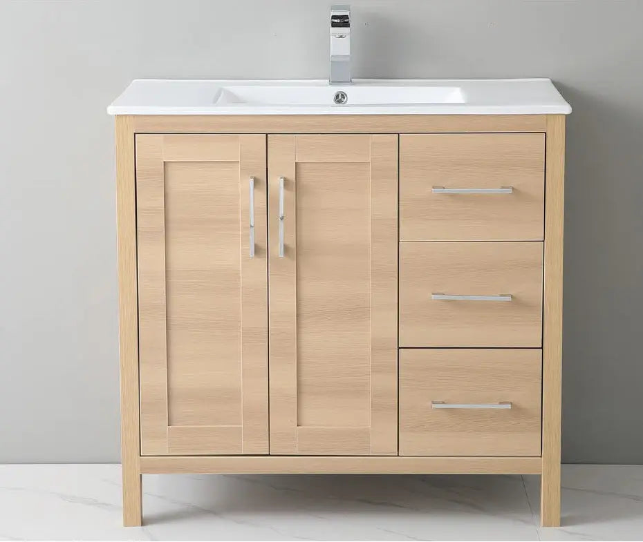 Grove free standing bathroom vanity. Waterproof bathroom cabinet. Secret Bath