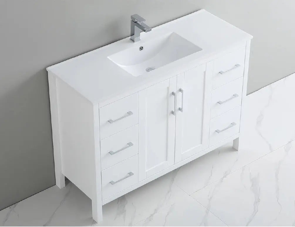 Grove free standing bathroom vanity. Waterproof bathroom cabinet. Secret Bath