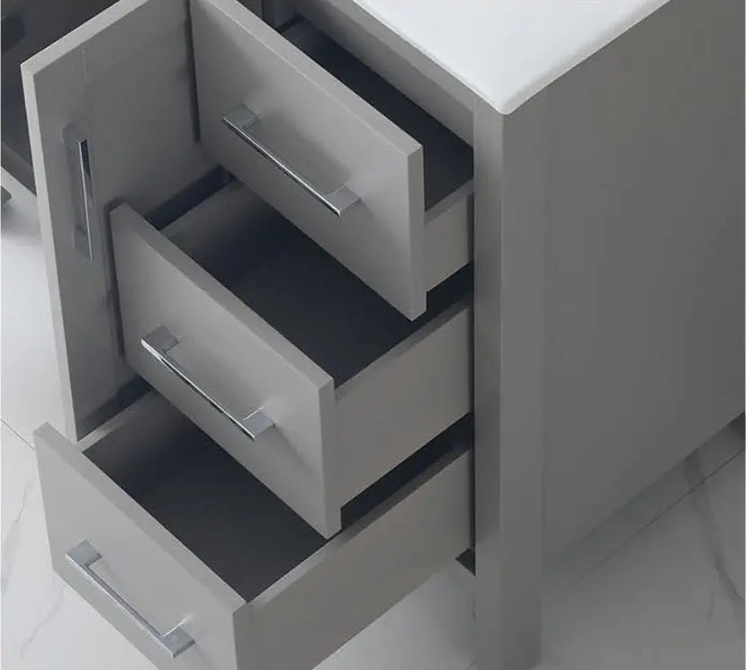 Grove free standing bathroom vanity. Waterproof bathroom cabinet. Secret Bath