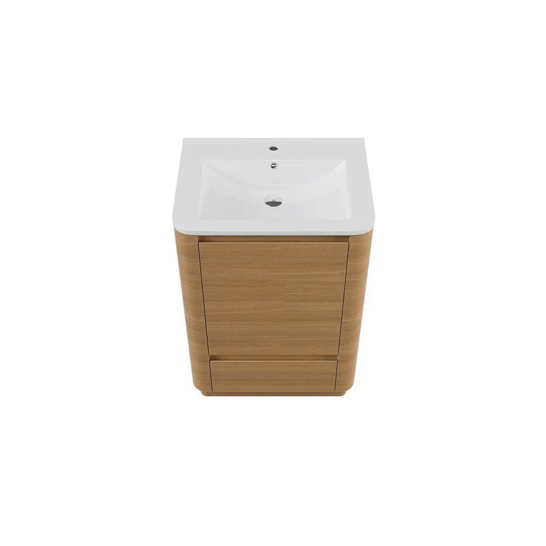 natural oak 24 inches bathroom vanity