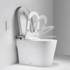 Fully equipped smart toilet. Elongate tankless toilet