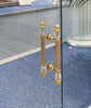 Seine large door pull handles set 17.3" with Swarovski crystals. Luxury glass door handles set