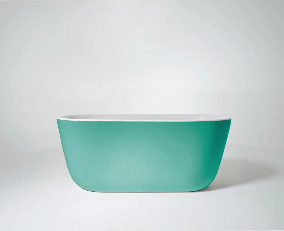 Kaja Bathtub, Luxury bathtub , Solid Surface bathtub ,Matte Green bathtub ,Large bathtub, free standing bathtub