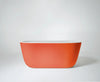 Kaja Bathtub, Luxury bathtub , Solid Surface bathtub ,Matte Orange bathtub ,Large bathtub, free standing bathtub