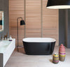 Kaja Bathtub, Luxury bathtub , Solid Surface bathtub ,Matte black bathtub ,Large bathtub, free standing bathtub