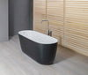 Black Kaja Bathtub, Luxury bathtub , Solid Surface bathtub ,Matte white bathtub ,Large bathtub, free standing bathtub