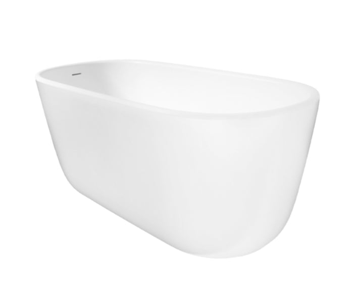 Kaja White Solid Surface Bathtub. Luxury bathtub