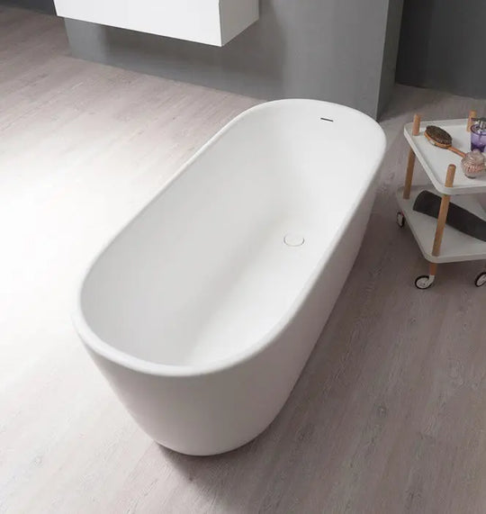 Kaja White Solid Surface Bathtub. Luxury bathtub Balteco