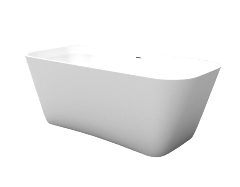 Lumi White Solid Surface Bathtub. Luxury bathtub