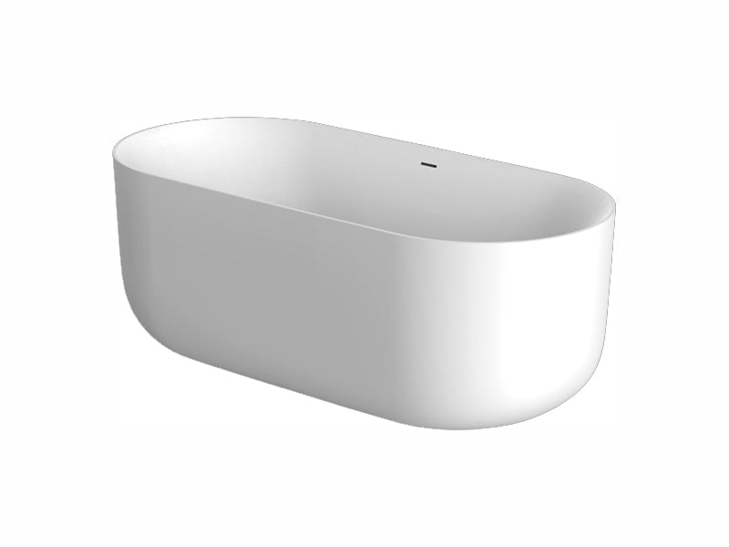 Malene White Solid Surface Bathtub. Luxury bathtub