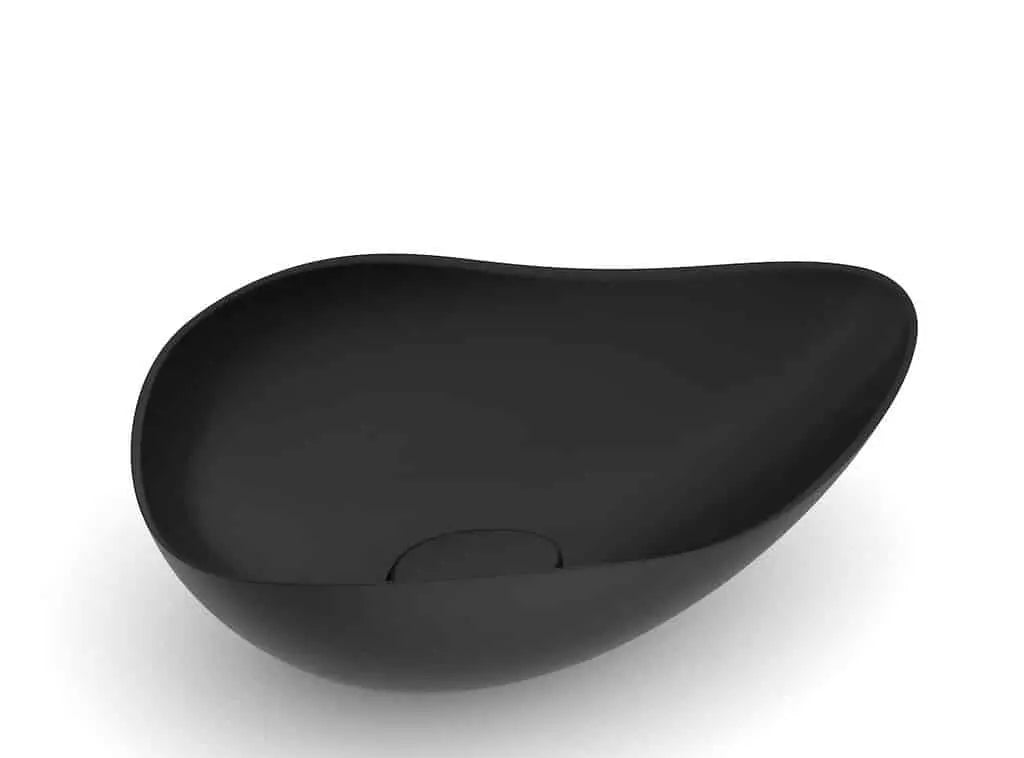 Ruy Ohtake by Roca Organic Porcelain vessel sink. Elongate vessel sink Roca