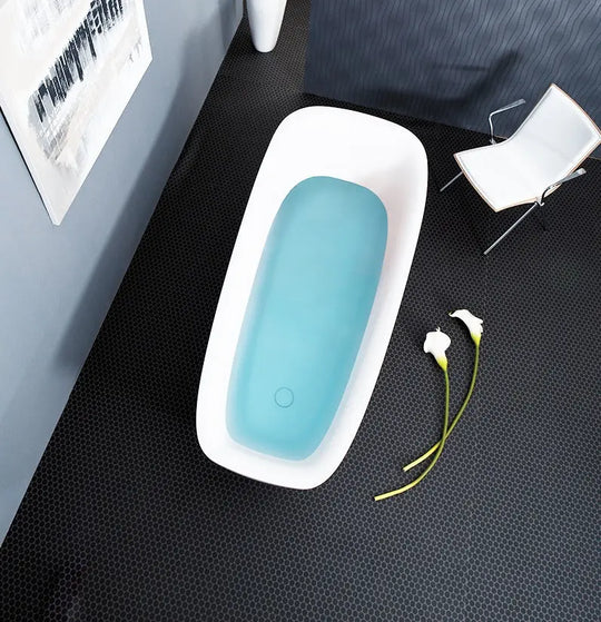 Mette Bathtub, Luxury bathtub , Solid Surface bathtub ,Matte white bathtub ,Large bathtub, free standing bathtub