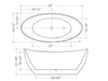Moon free standing bathtub. Oval acrylic tub. Modern tub. Secret Bath