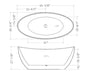 Moon free standing bathtub. Oval acrylic tub. Modern tub. Secret Bath